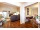 Spacious living room with hardwood floors, fireplace, and open layout at 280 Ridgemont Dr, Fayetteville, GA 30215