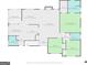 Floor plan displaying the layout of the home including the living room, kitchen, bedrooms, and bathrooms at 501 Llewellyn Ct, Jenkinsburg, GA 30234