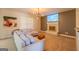 Comfortable living room with modern fireplace, large sectional, and stylish lighting at 145 Seawright Dr, Fayetteville, GA 30215