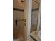 Bathroom showing a shower with glass door and wall grab bar at 433 Abbey Springs Way, Mcdonough, GA 30253