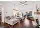 Inviting living room features vaulted ceiling, fireplace and open floor plan at 140 Alford Dr, Fayetteville, GA 30215