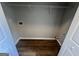 Laundry room with vinyl flooring, washer hookup, and linen closet at 160 Odyssey Turn, Conyers, GA 30012