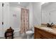 Bathroom with shower and granite vanity at 150 Dean Dr, Tyrone, GA 30290