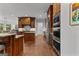 Modern kitchen appliances including stainless steel refrigerator, built in microwave and oven at 150 Dean Dr, Tyrone, GA 30290