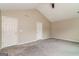 Bright bedroom with neutral paint, carpet, fan, and white doors, creating a clean and inviting space at 2801 Priestcliff Dr, Smyrna, GA 30080