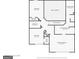 Second floor floorplan showing bedrooms, bathrooms, and closet spaces, stairs descending, primary bedroom and bathroom at 2801 Priestcliff Dr, Smyrna, GA 30080