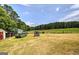 The backyard features open land, blue skies and mature trees at 668 Spring Place Ne Rd, White, GA 30184