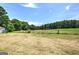 Picturesque backyard featuring a large open field bordered by mature trees at 668 Spring Place Ne Rd, White, GA 30184