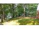 Green grass and mature trees create a peaceful, private backyard space, perfect for relaxing or entertaining at 2179 Mountclaire Ct, Stone Mountain, GA 30087