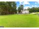 Large backyard featuring a well-maintained lawn and swimming pool at 345 Wynbrook Dr, Mcdonough, GA 30253