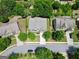 Birds eye view of the house, showcasing the mature landscaping at 5825 Trailwood Ct, Suwanee, GA 30024
