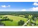 Aerial view of rural area with grassy meadows and wooded sections at 615 Coan Dr, Locust Grove, GA 30248