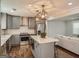 Open kitchen with an island, modern appliances, granite countertops, and hardwood floors at 2739 Flagstone Se Dr, Atlanta, GA 30316