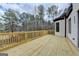 Wooden deck overlooking a tranquil, wooded landscape at 4090 Sandy Lake Dr, Lithonia, GA 30038