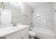 Clean and bright bathroom features marble tile and updated fixtures at 1849 Wanda Way, Ellenwood, GA 30294
