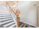 Inviting foyer featuring stairs, hardwood floors, and a view of the upper level at 1849 Wanda Way, Ellenwood, GA 30294