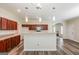 Spacious open kitchen features breakfast bar for modern and connected living at 1849 Wanda Way, Ellenwood, GA 30294