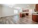 Kitchen showcasing stylish lighting, stainless steel appliances and ample counter space at 1849 Wanda Way, Ellenwood, GA 30294