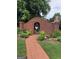 Brick entryway into the neighborhood, 