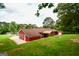 Wide backyard and covered patio at 125 Point View Ct, Tyrone, GA 30290