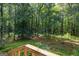 Backyard view from deck, with surrounding forest at 400 Mccart Rd, Mcdonough, GA 30252