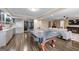 Basement featuring a partial kitchen, pool table, and a comfortable seating area at 5833 Wembley Dr, Douglasville, GA 30135