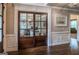 Stylish office entrance with sliding glass doors and decorative trim at 6248 Sunshine Cove Ln, Buford, GA 30518