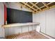 The shed interior has a workbench and pegboard for ample storage at 147 Calico Loop, Grantville, GA 30220