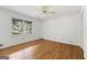 Bedroom with hardwood floors, and a ceiling fan at 955 Landmark Dr, Sandy Springs, GA 30342