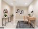 Finished basement room with neutral carpet, paneled walls, and stylish decor at 450 Riverwalk, Mcdonough, GA 30252