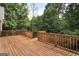 Spacious wooden deck overlooking a lush green backyard at 450 Riverwalk, Mcdonough, GA 30252