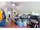 Finished attic with hardwood floors, ideal for storage or a hobby room at 2545 Lake Royale Dr, Riverdale, GA 30296