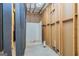 Partially finished bathroom in the basement features shower installation, ready for completion at 500 Barrington Farms Pkwy, Sharpsburg, GA 30277