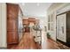 Spacious kitchen with stainless steel appliances and a butcher block island at 4595 Carriage Walk Ln, Cumming, GA 30040