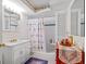Cozy bathroom with white vanity, mirror, and tiled shower/tub combination at 1813 Freeman Rd, Jonesboro, GA 30236