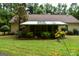 Manicured backyard featuring green lawn with mature shrubs and landscaping at 640 Keys Ferry Rd, Mcdonough, GA 30252