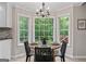 Charming breakfast nook area with natural lighting and serene wooded backyard views at 15 Stonewood Way, Sharpsburg, GA 30277