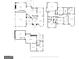 Detailed floorplan showcasing layout of main level, upper level and basement at 3835 Hickory Branch Trl, Suwanee, GA 30024