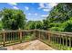 Backyard view from the wooden back porch at 2835 Laguna Dr, Decatur, GA 30032