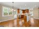 Well-lit kitchen with wood cabinets and a view of the exterior at 917 Saints Ct, Marietta, GA 30068