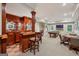 Basement rec room with a wet bar, pool table, and seating at 770 Spalding Heights Dr, Atlanta, GA 30350