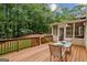 Spacious wooden deck with dining table and chairs, perfect for outdoor entertaining and relaxation at 770 Spalding Heights Dr, Atlanta, GA 30350