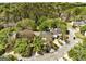 An aerial view of townhomes surrounded by mature trees, offering a serene and private setting at 5599 Fair Creek Way, Lithonia, GA 30038
