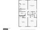 Upstairs floor plan featuring bedrooms, bathrooms, and closets, providing layout and dimensions at 2571 Beech St, Morrow, GA 30260