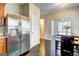 Modern kitchen with dark floors and a breakfast nook at 1643 Jackson Way, Atlanta, GA 30318