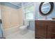 Bathroom with modern fixtures and natural light at 616 Inman Rd # B, Fayetteville, GA 30215