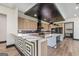 New kitchen with an island, custom cabinetry and modern stainless steel appliances at 105 Robinwood Ct, Fayetteville, GA 30214