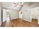 Spacious bedroom with modern flooring, vaulted ceiling, and ample closet space at 345 Sharon Dr, Fayetteville, GA 30214