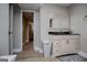 Neutral bathroom features a stylish vanity and modern sink at 204 Pinehurst Way, Carrollton, GA 30116