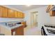 Kitchen with laminate countertops, matching appliances, and plenty of storage at 5502 Sapphire Cir, Ellenwood, GA 30294